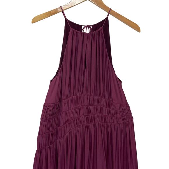 ANTHROPOLOGIE MOULINETTE SOEURS Women’s Ruched Halter Midi Dress - Picture 6 of 9